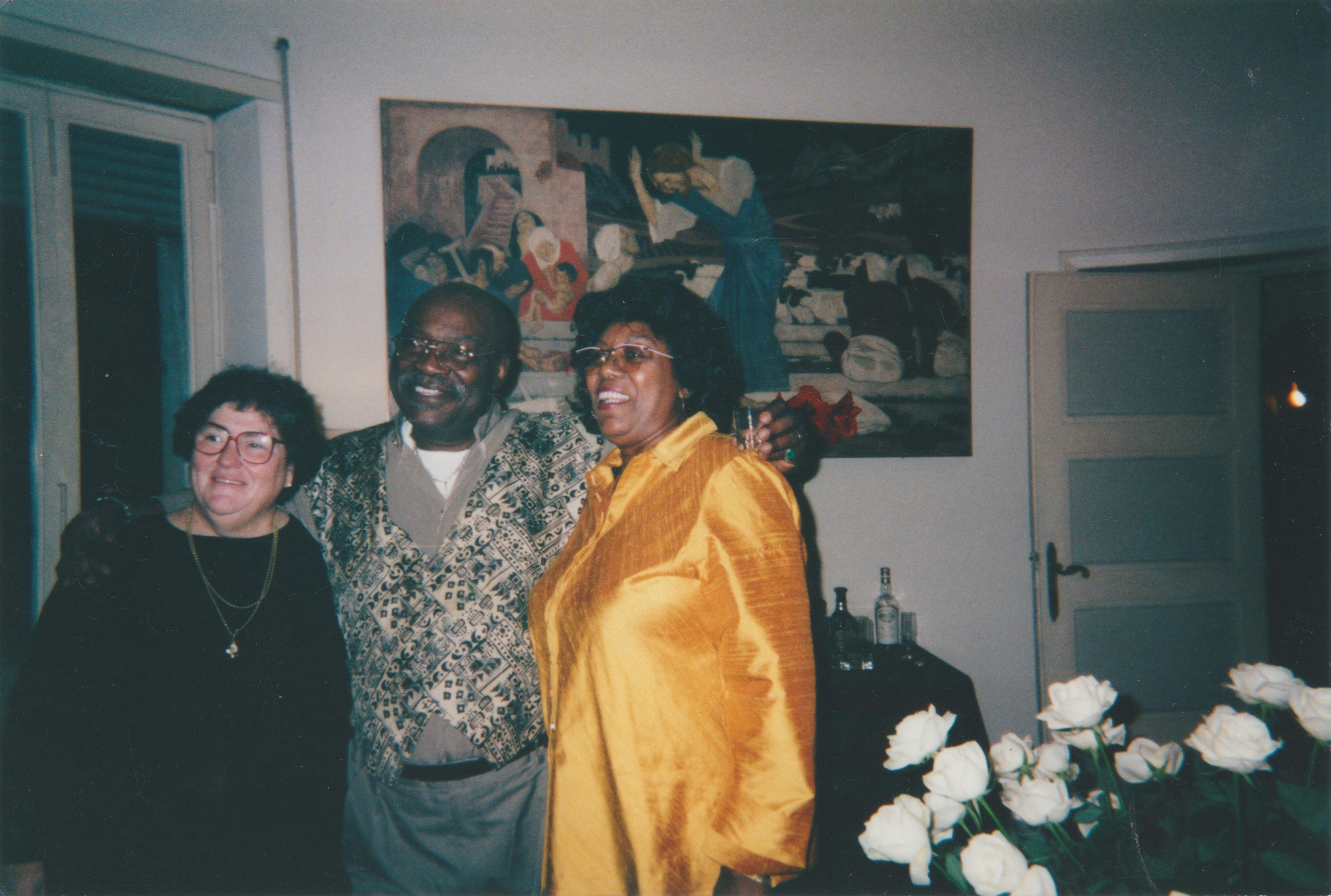 Elizabeth Fink (left) and Frank "Big Black" Smith (center), date unknown. Courtesy Michael Hull. Elizabeth Fink (left) and Frank "Big Black" Smith (center).