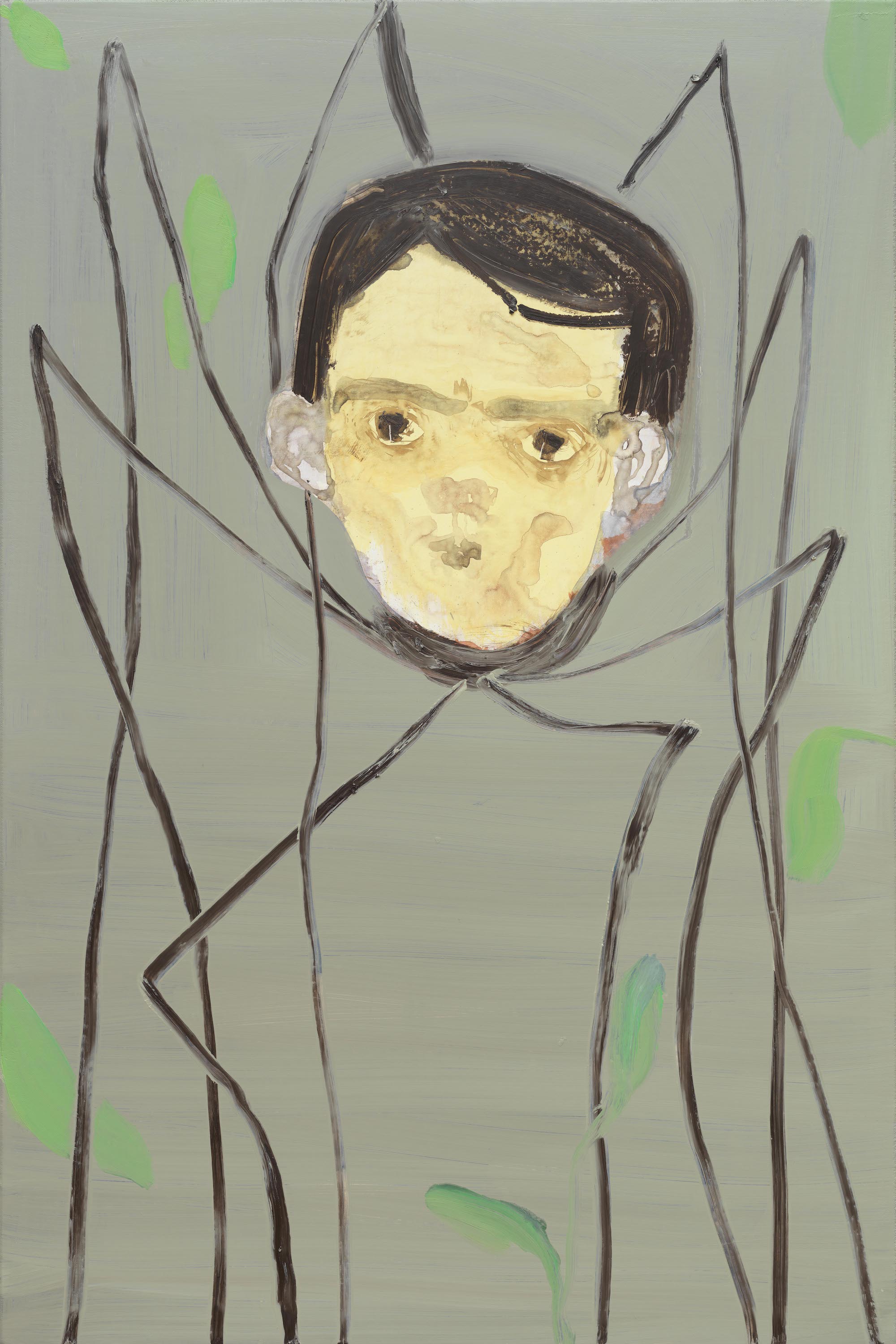 Sanya Kantarovsky, Daddy Longlegs, 2022, oil on linen, 23 1/2 x 35 1/2".