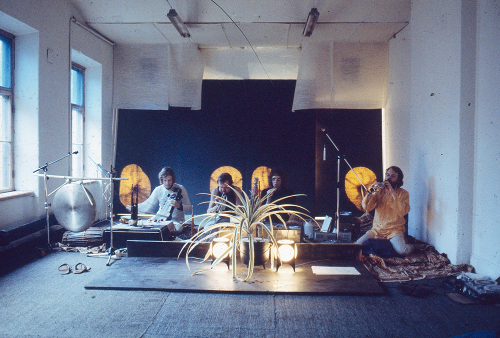 Deontic Miracle rehearsal, Stockholm, 1974.