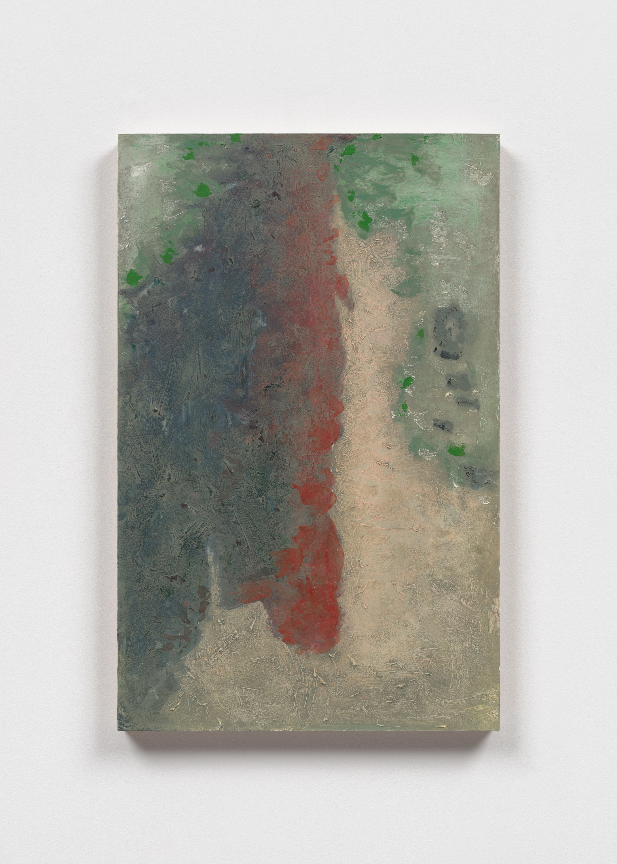 Richard Aldrich, Untitled (Symbolist), 2018–19, oil and wax on panel, 20 1/2 x 21 x 5".