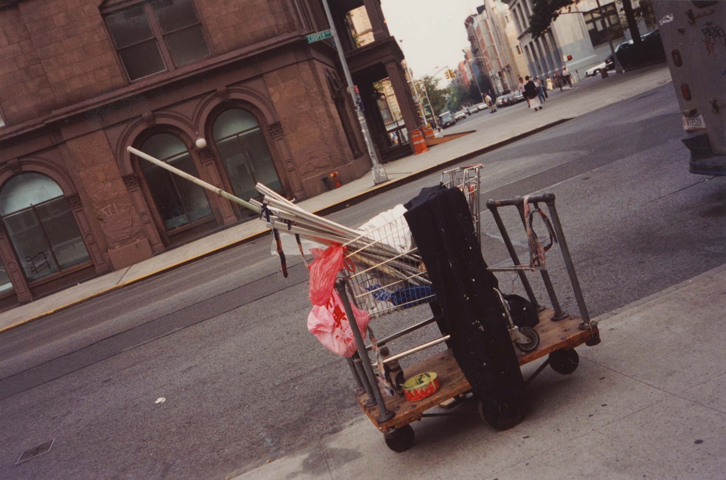 Cuffie's cart, ca. 1994-96. Photo: Katy Abel