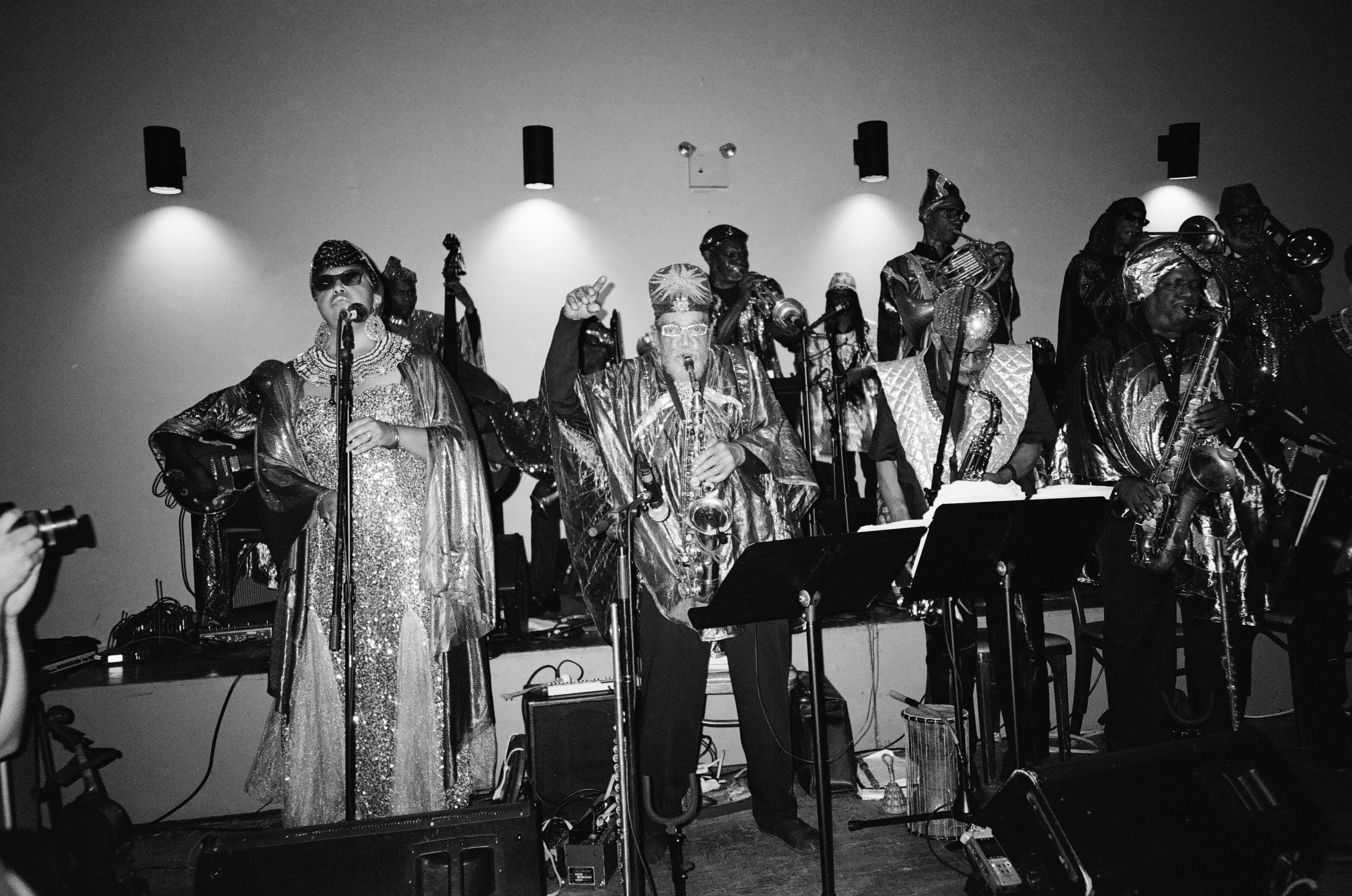 Sun Ra Arkestra at 2018 benefit, photographed by Andrew Lampert.