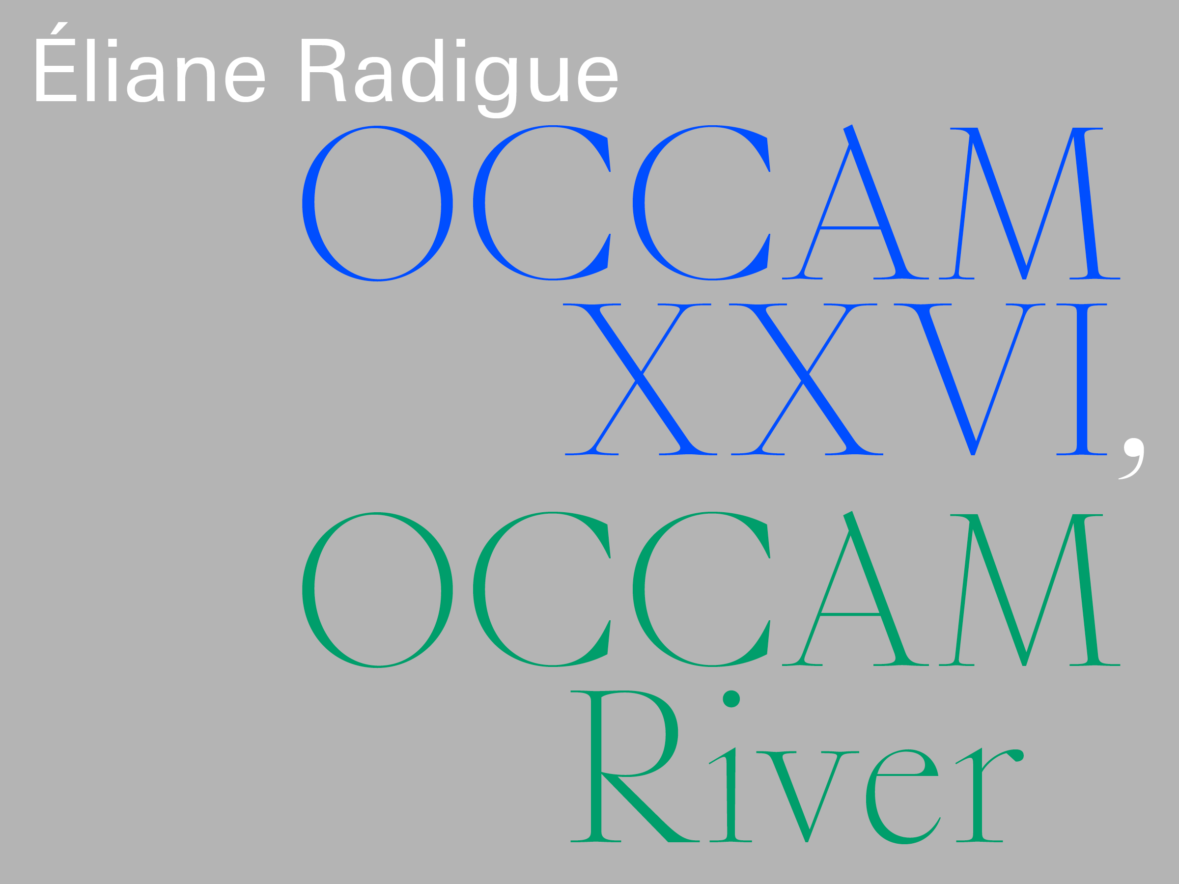 Radigue: Occam X, Occam River