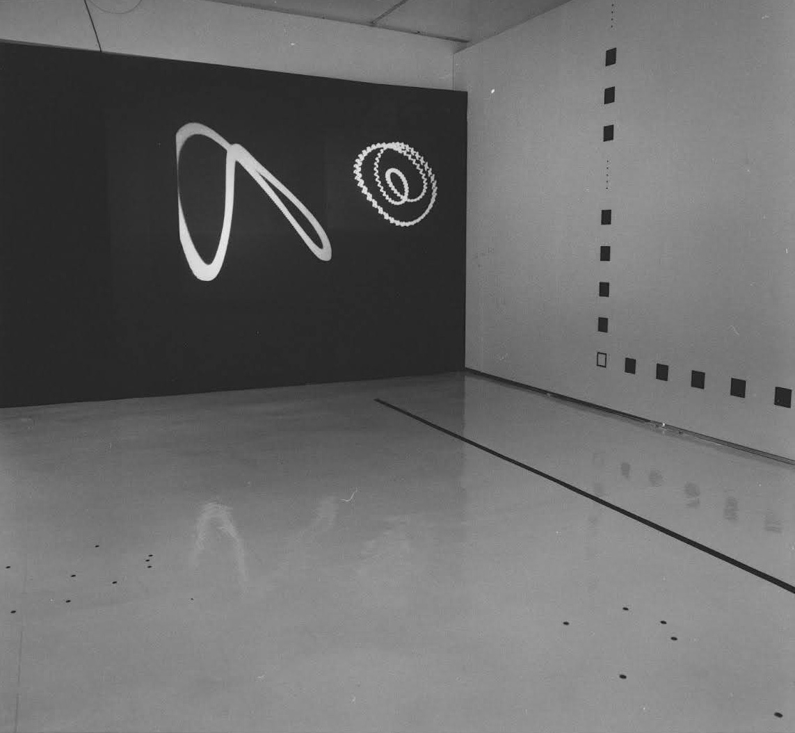 Installation views of Toposes and Adjoints at Moderna Museet in Stockholm, 1976.