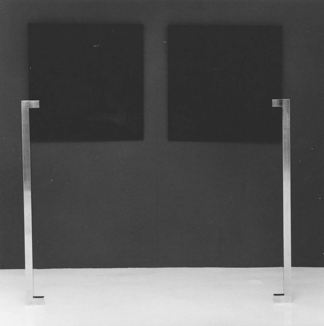Installation views of Toposes and Adjoints at Moderna Museet in Stockholm, 1976.
