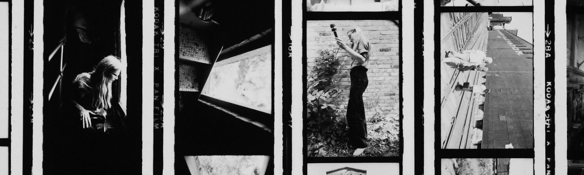 Crop of a contact sheet of Maryanne Amacher. 