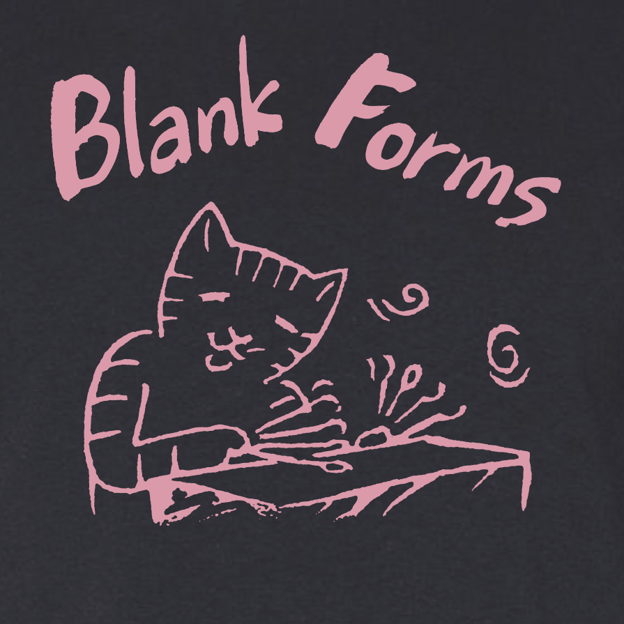 Blank Forms Cat T-Shirt Navy