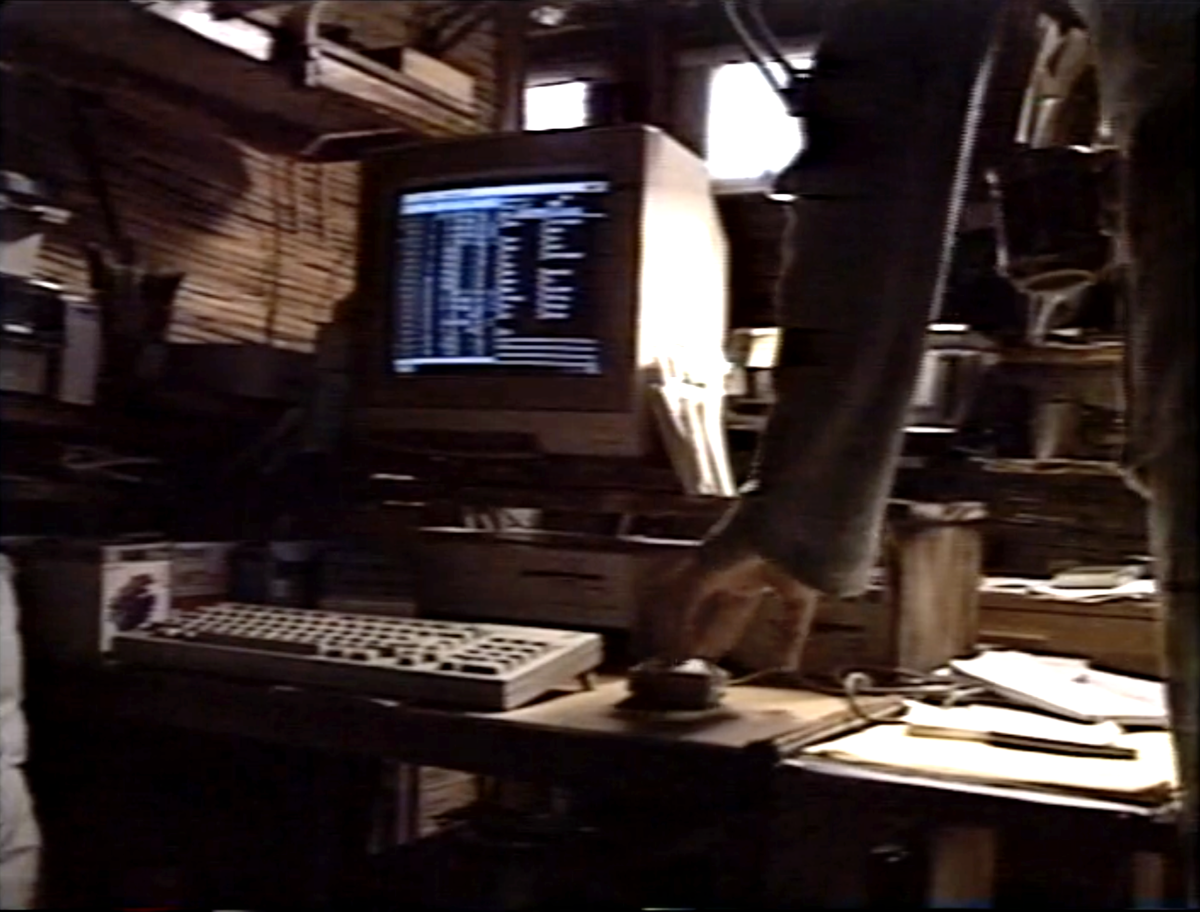Hunt at the computer in his home