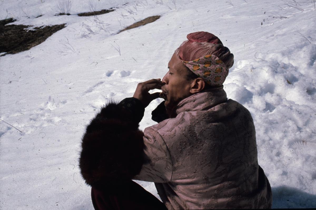 Don Cherry in the Alps, 1975. Photo: Moki Cherry. 